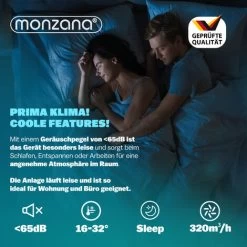 MONZANA® Mobile Klimaanlage 4in1 24h Timer Fernbedienung Luftentfeuchter Abluftschlauch Rollladenkit Klimagerät Luftkühler 9000BTU -Elektrischer Ventilator Verkäufe 100257861 5