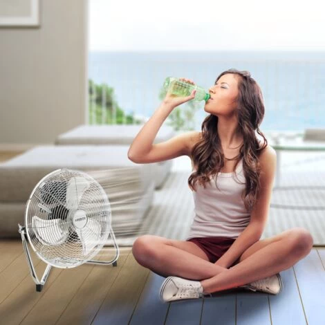 AREBOS Bodenventilator Windmaschine Lüfter 12 Zoll Ø 30 Hallenlüfter Luftkühler 4 AREBOS Bodenventilator Windmaschine Lüfter 12 Zoll Ø 30 Hallenlüfter Luftkühler – Bild 2