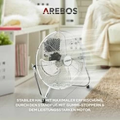AREBOS Bodenventilator Windmaschine Lüfter 12 Zoll Ø 30 Hallenlüfter Luftkühler 10 AREBOS Bodenventilator Windmaschine Lüfter 12 Zoll Ø 30 Hallenlüfter Luftkühler -Elektrischer Ventilator Verkäufe 12111407 4