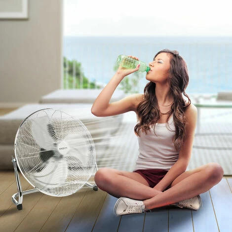 AREBOS Bodenventilator Windmaschine Luftkühler Lüfter 18 Zoll Ø 45 Hallenlüfter 4 AREBOS Bodenventilator Windmaschine Luftkühler Lüfter 18 Zoll Ø 45 Hallenlüfter – Bild 2