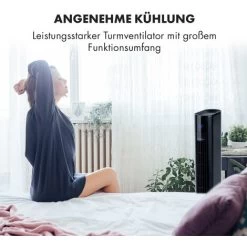 Klarstein Skyscraper 3G Turmventilator 48W Luftdurchsatz 1.633 M³/h Touchpanel Fernbedienung Schwarz 10 Klarstein Skyscraper 3G Turmventilator 48W Luftdurchsatz 1.633 M³/h Touchpanel Fernbedienung Schwarz -Elektrischer Ventilator Verkäufe 12690596 4