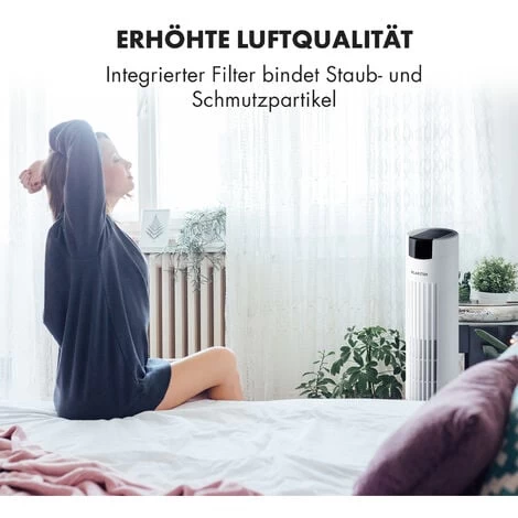 Klarstein Skyscraper 2G Turmventilator 40W Luftdurchsatz 820 M³/h Aroma Touch Fernbedienung Weiß 5 Klarstein Skyscraper 2G Turmventilator 40W Luftdurchsatz 820 M³/h Aroma Touch Fernbedienung Weiß – Bild 3