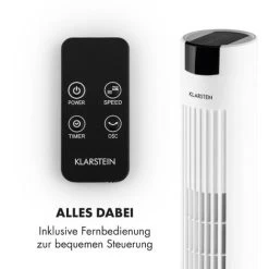 Klarstein Skyscraper 2G Turmventilator 40W Luftdurchsatz 820 M³/h Aroma Touch Fernbedienung Weiß 11 Klarstein Skyscraper 2G Turmventilator 40W Luftdurchsatz 820 M³/h Aroma Touch Fernbedienung Weiß -Elektrischer Ventilator Verkäufe 12690621 5