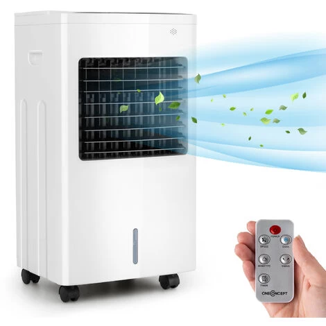 Oneconcept Freeze Me 3-in-1 Luftkühler Ventilator Luftbefeuchter 75 W 400 M³/h 8 Liter 3 Geschwindigkeiten Sensor-Touch-Display Oszillation 4 Kühlakkus Fernbedienung Mobil 3 Oneconcept Freeze Me 3-in-1 Luftkühler Ventilator Luftbefeuchter 75 W 400 M³/h 8 Liter 3 Geschwindigkeiten Sensor-Touch-Display Oszillation 4 Kühlakkus Fernbedienung Mobil