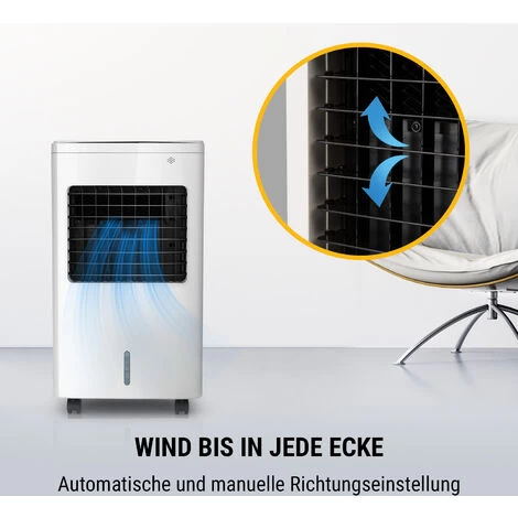 Oneconcept Freeze Me 3-in-1 Luftkühler Ventilator Luftbefeuchter 75 W 400 M³/h 8 Liter 3 Geschwindigkeiten Sensor-Touch-Display Oszillation 4 Kühlakkus Fernbedienung Mobil 5 Oneconcept Freeze Me 3-in-1 Luftkühler Ventilator Luftbefeuchter 75 W 400 M³/h 8 Liter 3 Geschwindigkeiten Sensor-Touch-Display Oszillation 4 Kühlakkus Fernbedienung Mobil – Bild 3