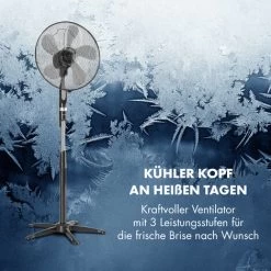 Klarstein Summer Vibe Standventilator Ventilator Standlüfter 16&quot Rotor 55 W 2040 M³/h Oszillation / Neigbar / Höhenverstellbar Grip-Shift -Elektrischer Ventilator Verkäufe 12990424 3
