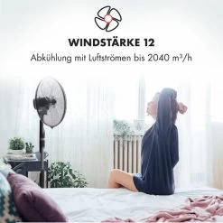 Klarstein Summer Vibe Standventilator Ventilator Standlüfter 16&quot Rotor 55 W 2040 M³/h Oszillation / Neigbar / Höhenverstellbar Grip-Shift -Elektrischer Ventilator Verkäufe 12990424 4