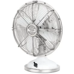 HKoenig JOE50 Tisch Ventilator Retro, Weiß