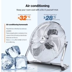 AERSON Bodenventilator 55W 30cm Windmaschine Tischventilator Ventilator Standventilator -Elektrischer Ventilator Verkäufe 19913643 4