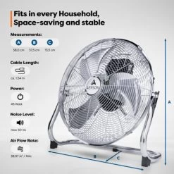 AERSON Bodenventilator 55W 30cm Windmaschine Tischventilator Ventilator Standventilator -Elektrischer Ventilator Verkäufe 19913643 5
