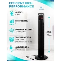 AERSON® Turmventilator 90 Cm Mit Fernbedienung Ventilator Standventilator Leise Klimaanlage -Elektrischer Ventilator Verkäufe 22610477 4