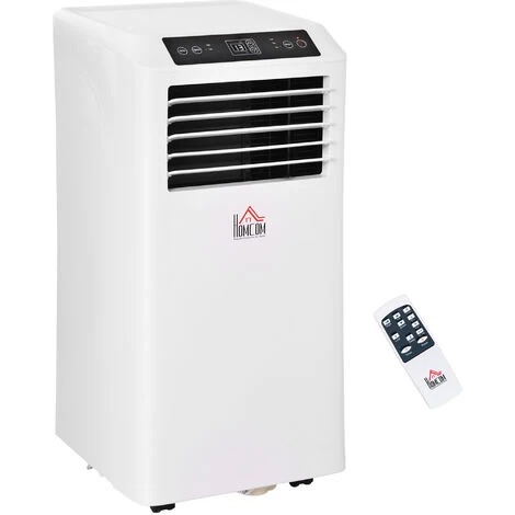 HOMCOM Mobile Klimaanlage, 2,9 KW 3-in-1 Klimagerät - Kühlen, Entfeuchtung Und Ventilation – Luftentfeuchter, Ventilator 12-18㎡ Mit Fernbedienung, 24h Timer, 2 Geschwindigkeitsstufen, LED-Display, ABS 3 HOMCOM Mobile Klimaanlage, 2,9 KW 3-in-1 Klimagerät - Kühlen, Entfeuchtung Und Ventilation – Luftentfeuchter, Ventilator 12-18㎡ Mit Fernbedienung, 24h Timer, 2 Geschwindigkeitsstufen, LED-Display, ABS