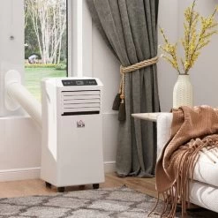 HOMCOM Mobile Klimaanlage, 2,6 KW 3-in-1 Klimagerät - Kühlen, Entfeuchtung Und Ventilation – Luftentfeuchter, Ventilator 12-18㎡ 24h Timer, Mit Fernbedienung, 2 Geschwindigkeitsstufen, LED-Display, ABS -Elektrischer Ventilator Verkäufe 22877886 3