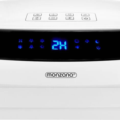 Monzana Luftkühler Mobil 4in1 Fernbedienung 10L Tank LED Display Timer Klimagerät Ventilator Klimaanlage Ionisator Luftbefeuchter Aircooler 6 Monzana Luftkühler Mobil 4in1 Fernbedienung 10L Tank LED Display Timer Klimagerät Ventilator Klimaanlage Ionisator Luftbefeuchter Aircooler – Bild 4