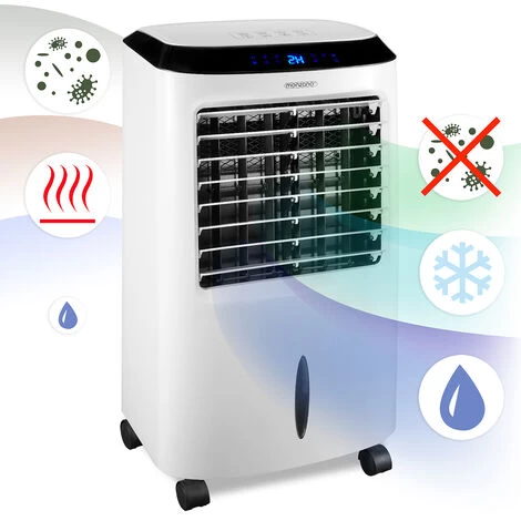 Monzana Luftkühler Mobil 4in1 Fernbedienung 10L Tank LED Display Timer Klimagerät Ventilator Klimaanlage Ionisator Luftbefeuchter Aircooler 7 Monzana Luftkühler Mobil 4in1 Fernbedienung 10L Tank LED Display Timer Klimagerät Ventilator Klimaanlage Ionisator Luftbefeuchter Aircooler – Bild 5