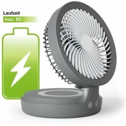 USB Tischventilator Grau Mit 4 Stufen Eldstad