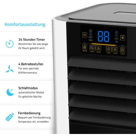 HOME DELUXE - Mobile Klimaanlage MOKLI XL - 9000 BTU/h (2.600 Watt) - Mobiles Klimagerät Mit 5in1 System: Kühlen, Heizen, Entfeuchten, Lüften, Schlafmodus - Inkl. Fensterabdichtung 5 HOME DELUXE - Mobile Klimaanlage MOKLI XL - 9000 BTU/h (2.600 Watt) - Mobiles Klimagerät Mit 5in1 System: Kühlen, Heizen, Entfeuchten, Lüften, Schlafmodus - Inkl. Fensterabdichtung – Bild 3
