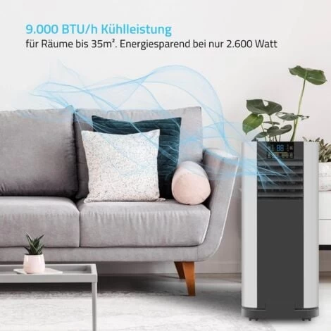 HOME DELUXE - Mobile Klimaanlage MOKLI XL - 9000 BTU/h (2.600 Watt) - Mobiles Klimagerät Mit 5in1 System: Kühlen, Heizen, Entfeuchten, Lüften, Schlafmodus - Inkl. Fensterabdichtung 7 HOME DELUXE - Mobile Klimaanlage MOKLI XL - 9000 BTU/h (2.600 Watt) - Mobiles Klimagerät Mit 5in1 System: Kühlen, Heizen, Entfeuchten, Lüften, Schlafmodus - Inkl. Fensterabdichtung – Bild 5