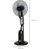 HOMCOM Standventilator Mit 2,8 Liter Wasserzerstäuber Ventilator Mit Nebelfunktion Lüfter Verstellbarer Neigungswinkel Metall Schwarz+Silber Höhe 120 Cm -Elektrischer Ventilator Verkäufe 28853149 2