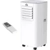 HOMCOM Mobile Klimaanlage 4-in-1 Klimagerät Mit Fernbedienung 24h Timer Mit Abluftschlauch 2 Geschwindigkeitsstufen 560W LED-Display ABS Weiß+Grau 32,8 X 30,5 X 67,8 Cm -Elektrischer Ventilator Verkäufe 30779940 1