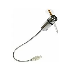 LITZEE Mini USB LED Blinkt Programmierbarer Lüfter Wort Bearbeiten Für PC Laptop (Silber)