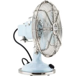 HKoenig JOE50 Tisch Ventilator Retro, Hellblau