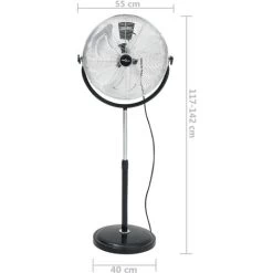 Standventilator Mit Neigbarem Kopf 3-stufig 45 Cm 100 W VidaXL -Elektrischer Ventilator Verkäufe 32060790 3