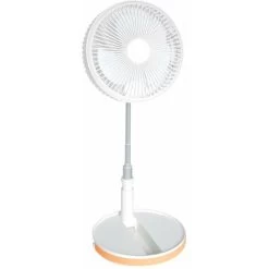 Teleskop Ventilator COOL Faltbar 20 Cm Mit 5 Volt Akku Weiß
