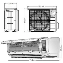 Daikin Perfera Wall Single-Split-Wandklimagerät 7000 Btu Bestehend Aus Außen- Und Inneneinheit R32 Gas Wifi Inklusive Weiß - Standard -Elektrischer Ventilator Verkäufe 34279489 5