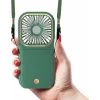 Mini-Taschenventilator, Tragbarer Elektrischer Ventilator, Tragbarer Mini-USB-Lüfter, Persönliche Tragbare Wiederaufladbare Ventilatoren, Faltbarer Verstellbarer Halsventilator, Grün