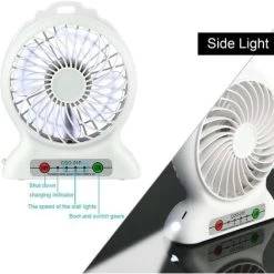 Mini USB Tischventilator, Leiser Taschenventilator Mit Akku Und LED-Licht 3-Gang Multifunktions-Taschenventilator Kompatibel Für Laptop Reisebüro Zuhause - Weiß SOEKAVIA 10 Mini USB Tischventilator, Leiser Taschenventilator Mit Akku Und LED-Licht 3-Gang Multifunktions-Taschenventilator Kompatibel Für Laptop Reisebüro Zuhause - Weiß SOEKAVIA -Elektrischer Ventilator Verkäufe 36893327 4