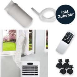 HOME DELUXE - Klimaanlage Mobil SET MOKLI XL DELUXE - 9000 BTU/h (2.600 Watt) - Mobiles Klimagerät Mit 5in1 System: Kühlen, Heizen, Entfeuchten, Lüften, Nachtmodus -Elektrischer Ventilator Verkäufe 37766694 5