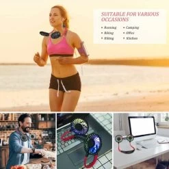 USB Mini Ventilator, Ventilator Hals Hängend Mini Ventilator Leise Tragbarer Ventilator Verstellbar Köpfe 3 Windgeschwindigkeiten Wiederaufladbarer USB Lüfter Für Outdoor Büros-Schwarz 9 USB Mini Ventilator, Ventilator Hals Hängend Mini Ventilator Leise Tragbarer Ventilator Verstellbar Köpfe 3 Windgeschwindigkeiten Wiederaufladbarer USB Lüfter Für Outdoor Büros-Schwarz -Elektrischer Ventilator Verkäufe 43452526 4