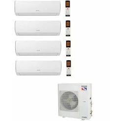 SINCLAIR 4 X 2,5 KW Multi Split Klimaanlage Wärmepumpe Klimagerät Inverter R32