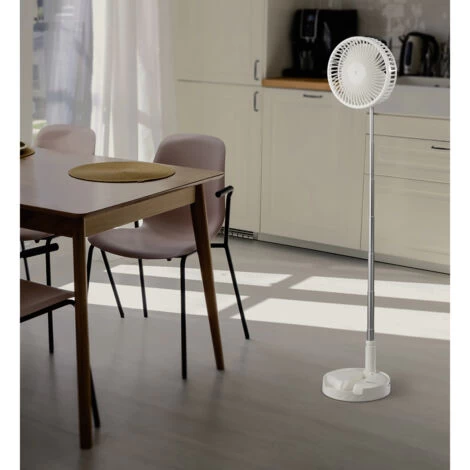 Sygonix Tischventilator 2.5 W (Ø X H) 197 Mm X 975 Mm Weiß 4 Sygonix Tischventilator 2.5 W (Ø X H) 197 Mm X 975 Mm Weiß – Bild 2