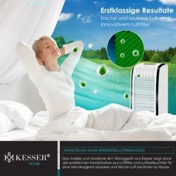 KESSER® 4in1 Mobile Klimaanlage Fernbedienung Klimagerät Ventilator Klimaanlage 7 L Tank Timer 3 Stufen Ionisator Luftbefeuchter Luftkühler , Weiß / Schwarz 9 KESSER® 4in1 Mobile Klimaanlage Fernbedienung Klimagerät Ventilator Klimaanlage 7 L Tank Timer 3 Stufen Ionisator Luftbefeuchter Luftkühler , Weiß / Schwarz -Elektrischer Ventilator Verkäufe 49515750 3