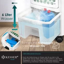 KESSER® 4in1 Mobile Klimaanlage Fernbedienung Klimagerät Ventilator Klimaanlage 7 L Tank Timer 3 Stufen Ionisator Luftbefeuchter Luftkühler , Schwarz / Weiß 11 KESSER® 4in1 Mobile Klimaanlage Fernbedienung Klimagerät Ventilator Klimaanlage 7 L Tank Timer 3 Stufen Ionisator Luftbefeuchter Luftkühler , Schwarz / Weiß -Elektrischer Ventilator Verkäufe 49515954 5