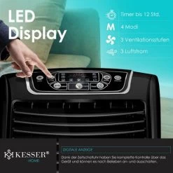 KESSER® 4in1 Mobile Klimaanlage Fernbedienung Klimagerät Ventilator Klimaanlage 8 L Tank Timer 3 Stufen Ionisator Luftbefeuchter Luftkühler , Schwarz -Elektrischer Ventilator Verkäufe 49515963 5