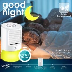 KESSER® 4in1 Mobile Klimaanlage Mini Klimagerät Mit 7 Farben LED Farben Ventilator Wassertank Timer 3 Stufen Ionisator Luftbefeuchter Luftkühler Klein Tragbare , Weiß -Elektrischer Ventilator Verkäufe 49516063 5