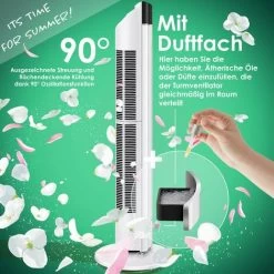 KESSER® Turmventilator Mit Fernbedienung 3 Stufen 3 Modi 107cm 60 Watt 7,5 Timer LED-Leuchten Tower-Ventilator Standventilator Säulenventilator Luftkühler 90° Oszillierend, Weiß 10 KESSER® Turmventilator Mit Fernbedienung 3 Stufen 3 Modi 107cm 60 Watt 7,5 Timer LED-Leuchten Tower-Ventilator Standventilator Säulenventilator Luftkühler 90° Oszillierend, Weiß -Elektrischer Ventilator Verkäufe 49516431 4