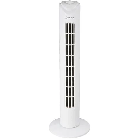 Turmventilator Mit Oszilation ( Weiß ) Extra Leise - Standventilator 45W - Tower Fan 82 Cm - Towerventilator Mit 3 Geschwindigkeits Stufen 4 Turmventilator Mit Oszilation ( Weiß ) Extra Leise - Standventilator 45W - Tower Fan 82 Cm - Towerventilator Mit 3 Geschwindigkeits Stufen – Bild 2