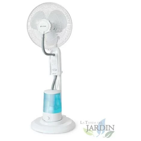 Grunkel-Ventilator Mit Vernebler, 3 Geschwindigkeiten, 75 W, Weiß. 3 Grunkel-Ventilator Mit Vernebler, 3 Geschwindigkeiten, 75 W, Weiß.