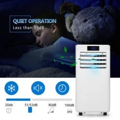 Hengda Mobiles Klimagerät 9000BTU 4 In 1 Mit Abluftschlauch, Klimaanlage Luftentfeuchter Ventilationsfunktion 24h-Timer -Elektrischer Ventilator Verkäufe 51404583 4