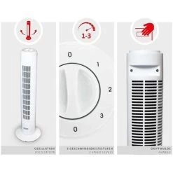 ROWI Turmventilator 74cm Hoch Leiser Kraftvoller Motor 3 Stufen -Elektrischer Ventilator Verkäufe 51779113 3