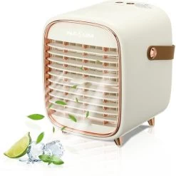 Mini Klimaanlage Mobiles Klimageräte Aircooler Tragbar Luftkühler Tischventilator 3-Gang Für Zuhause, Büro, Camping