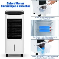 GOPLUS 4 In 1 Klimageraet, Klimaanlage Mit Wasserkühlung, Mobiler Luftkühler Mit 3 Modi & 3 Geschwindigkeitsstufen, 7L Wassertank Timer Bis 7,5 H, Fernbedienung, Tragbar Leise, Für Büro Zuhause 9 GOPLUS 4 In 1 Klimageraet, Klimaanlage Mit Wasserkühlung, Mobiler Luftkühler Mit 3 Modi & 3 Geschwindigkeitsstufen, 7L Wassertank Timer Bis 7,5 H, Fernbedienung, Tragbar Leise, Für Büro Zuhause -Elektrischer Ventilator Verkäufe 53766756 3