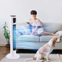 HOMCOM Turmventilator 45 W Weiß+Schwarz 96 Cm 9 HOMCOM Turmventilator 45 W Weiß+Schwarz 96 Cm -Elektrischer Ventilator Verkäufe 53831362 3