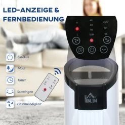 HOMCOM Turmventilator Mit Fernsteuerung 20 cm X 20 cm X 78,5 cm -Elektrischer Ventilator Verkäufe 53831413 4