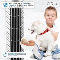 TroniTechnik® TUV02 Turmventilator Standventilator Mit Fernbedienung, Mobiler Lüfter, Standventilator Mit Oszilation, 3 Geschwindigkeiten, 3 Lüftungs-Modi, Timer 7.5 Stunden, 95 Cm Silber Sehr Leise -Elektrischer Ventilator Verkäufe 56250675 4