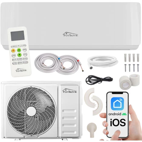 TroniTechnik® Reykir Split Klimaanlage Inverter Splitgerät Mit UVC Luftsterilisation, Kühlung Heizung Ventilation Entfeuchtung, Fernbedienung, WiFi App-Steuerung (9000 BTU) 3 TroniTechnik® Reykir Split Klimaanlage Inverter Splitgerät Mit UVC Luftsterilisation, Kühlung Heizung Ventilation Entfeuchtung, Fernbedienung, WiFi App-Steuerung (9000 BTU)